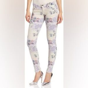 Level 99 “Janice” Paisley Print Skinny Jean Pants Sz 30